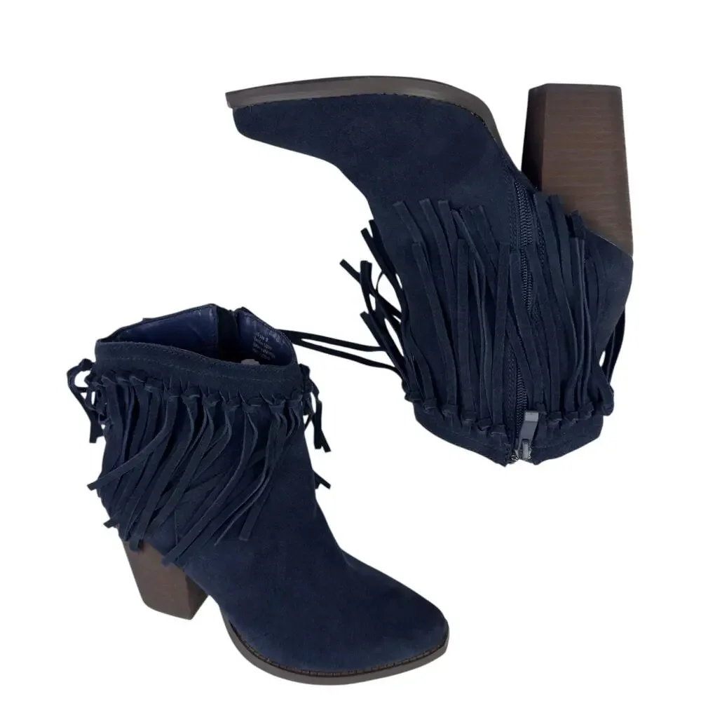 Very Volatile Cupid Fringe Boho Hippie Festival Ankle Booties Women's Size 9